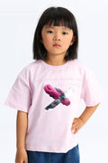 Girls’ Pink Rose Graphic T-Shirt – front view