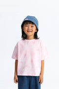 Girls’ Pink Tie-Dye Butterfly T-Shirt – front view